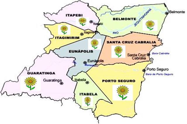 Mapa costa do descobrimento display